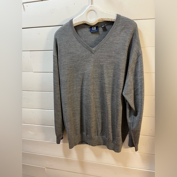 CUTTER & BUCK – gray sweater v neck taille 2XL - Picture 4 of 8